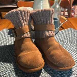 Ugg Uggs Cambridge Chestnut Knit Leather Size 7